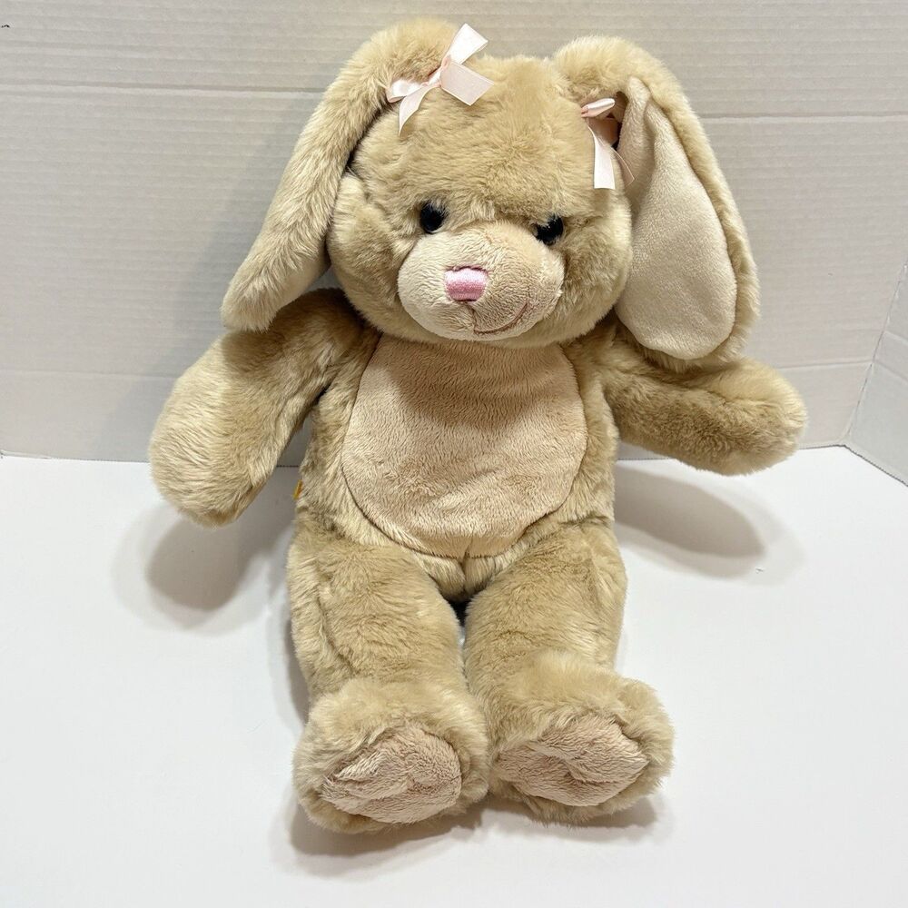 Build A Bear Vanilla Cream Bunny Plush 18" 2012 Stuffed Rabbit Tan RETIRED